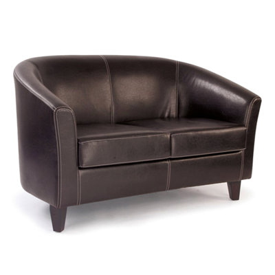 Faux Leather Loveseat