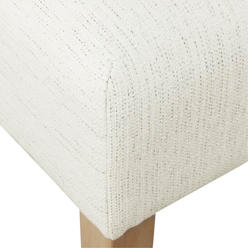 Table basse avec repose-pieds Dan, bois brun, polyester crème 36 pouces