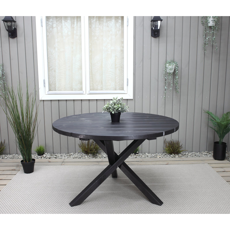 Edgerton Wooden Dining Table, Dark Coffee
