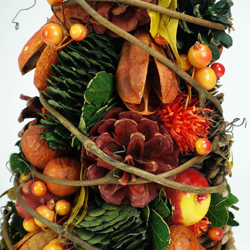 Cône de pin 14,75 po avec fruits