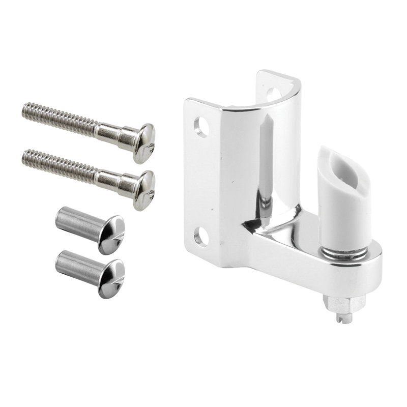 Charnière pivotante à fixation sur poteau Prime-Line, 1-1 / 4 po, Zamak, chrome, 5/8 po