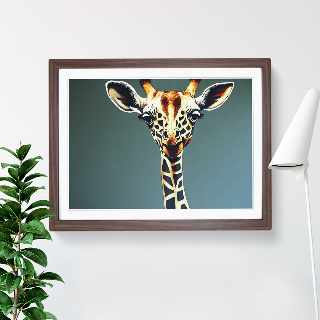 Giraffe Portrait - Framed Print