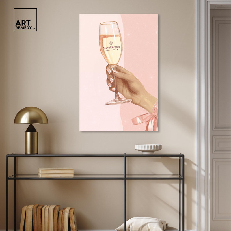 Toile «Toast to Glam» par Art Remedy, Toile tendue, H 36 po x l 24 po
