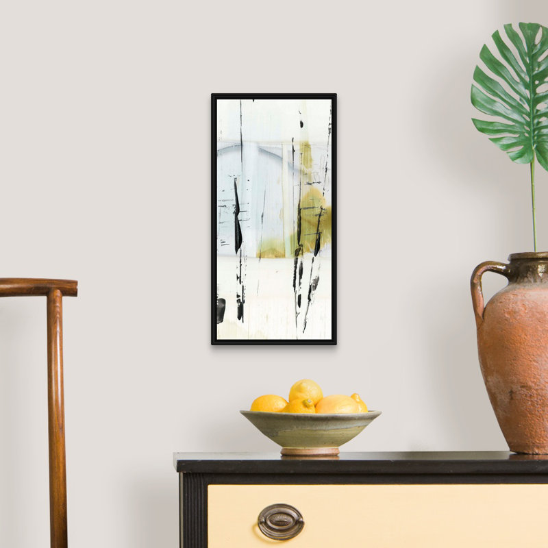 Art mural sur toile Bamboo Marsh I, Toile avec cadre noir, H 20 po x l 10 po x P 1,75 po