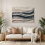 Art mural horizontal horizontal rayé gris ardoise ivoire-1189021203