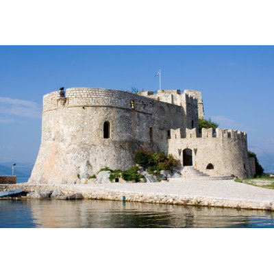 Bourtzi Castle by Konkar - Wrapped Canvas Print