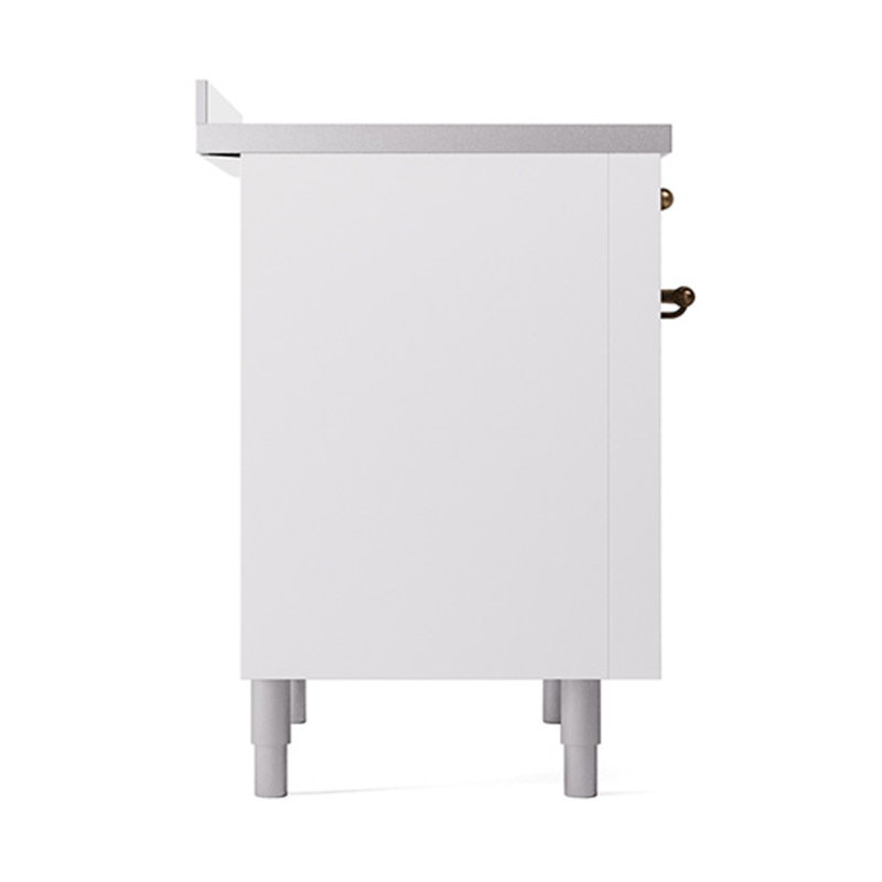 ILVE Nostalgie II Noblesse 36 in Induction Range, White/Bronze
