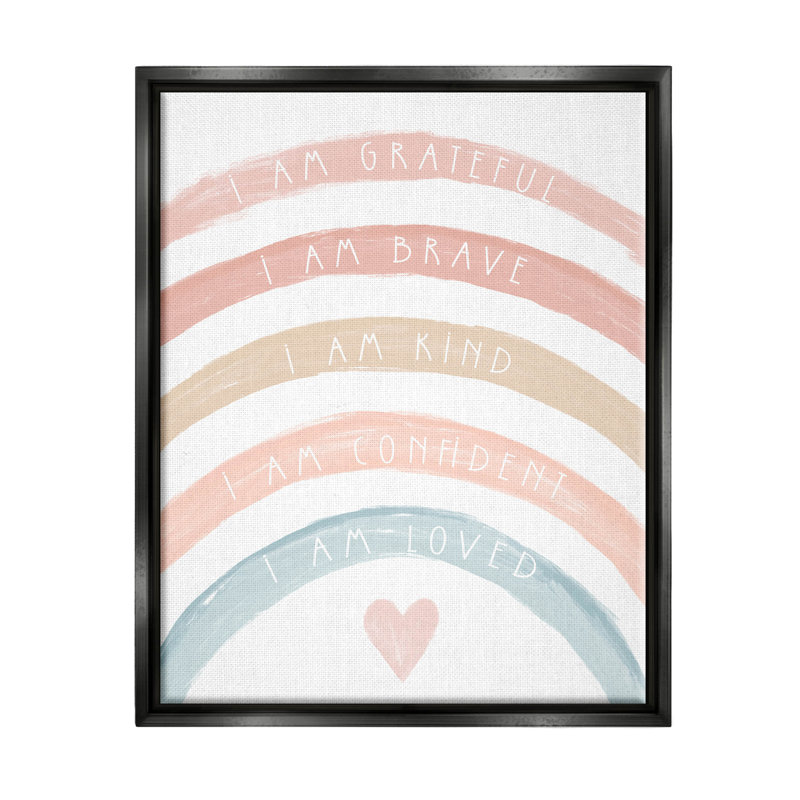 "Inspirational Confidence Rainbow" par Daphne Polselli - peinture sur toile, H 31 po x l 25 po x P 1,7 po