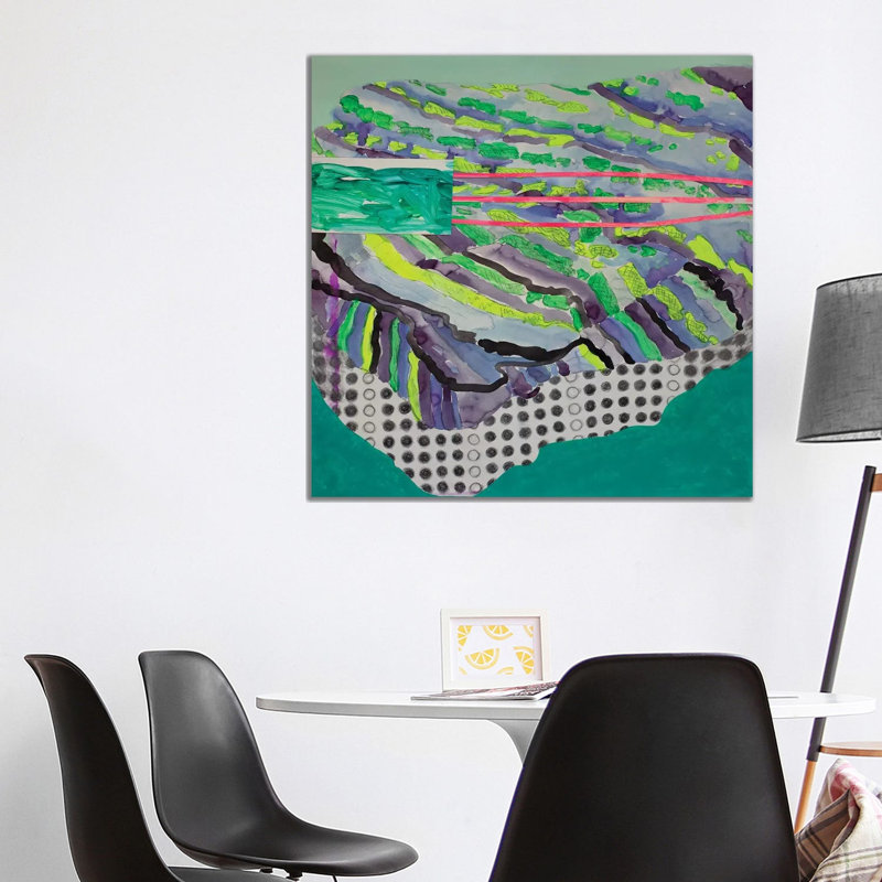 Green Pattern by Pamela Staker - Painting on Canvas, 93.98 cm H x 93.98 cm W x 3.175 cm D, Wrapped Canvas