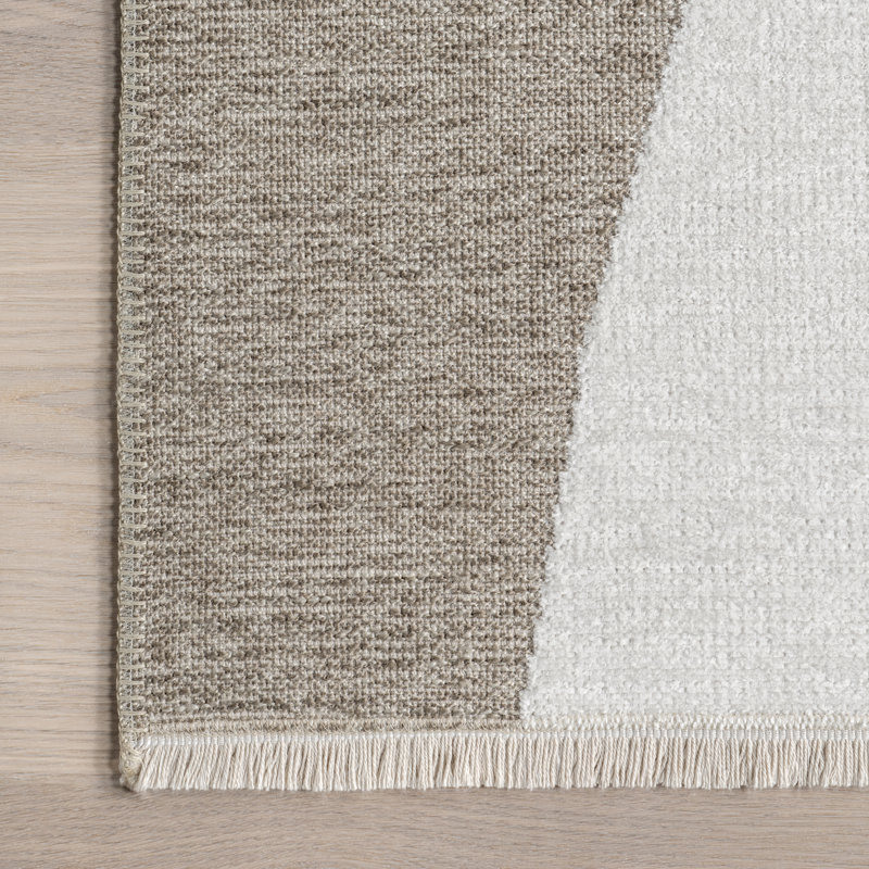 Nura Abstract Reversible Machine Washable Fringe Area Rug, Rectangle 4' x 6'