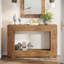 Console de style campagnard 47 pouces avec rangement - Table d'entrée rustique pour couloir-17285233