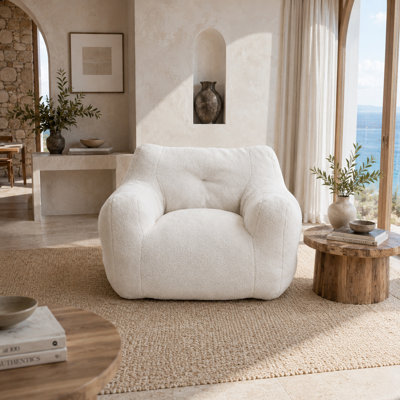 Casual Soft High Resilience Sponge Accent Chair for Home Office and Playroom