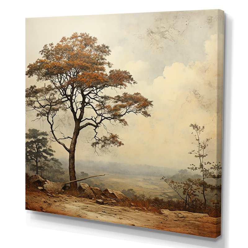 «Vintage Woods Beigetree Oak I», reproduction sur toile, Toile tendue, H 16 po x l 16 po x P 1 po