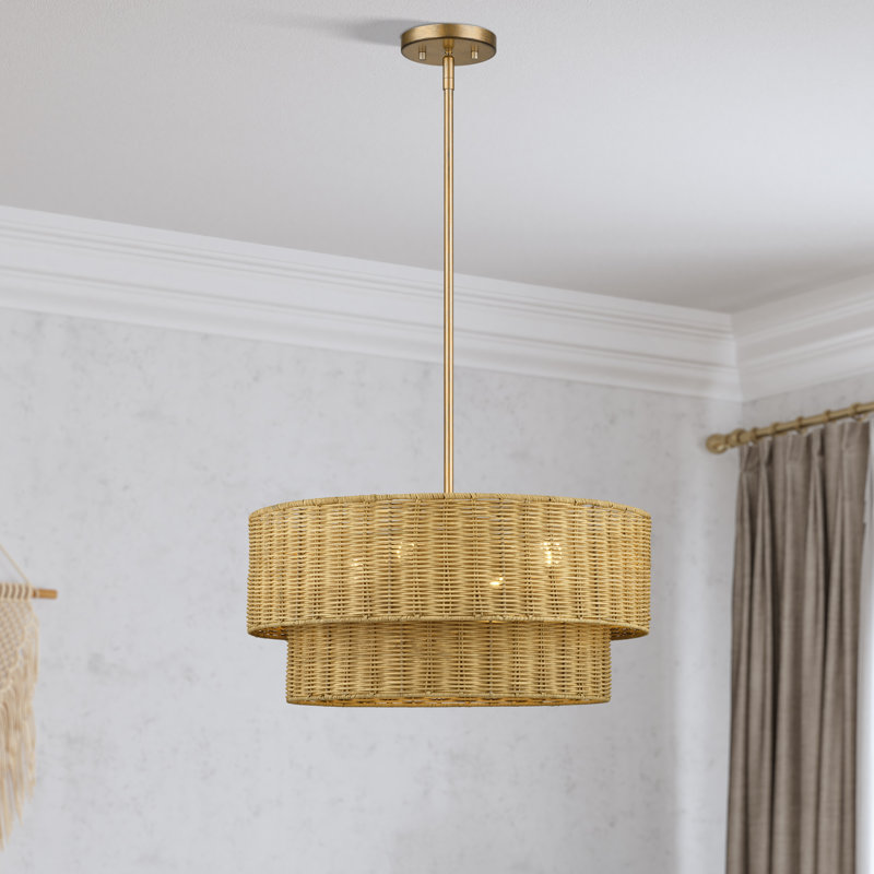 Lustre suspendu 4 lumières Arsdale, Doré