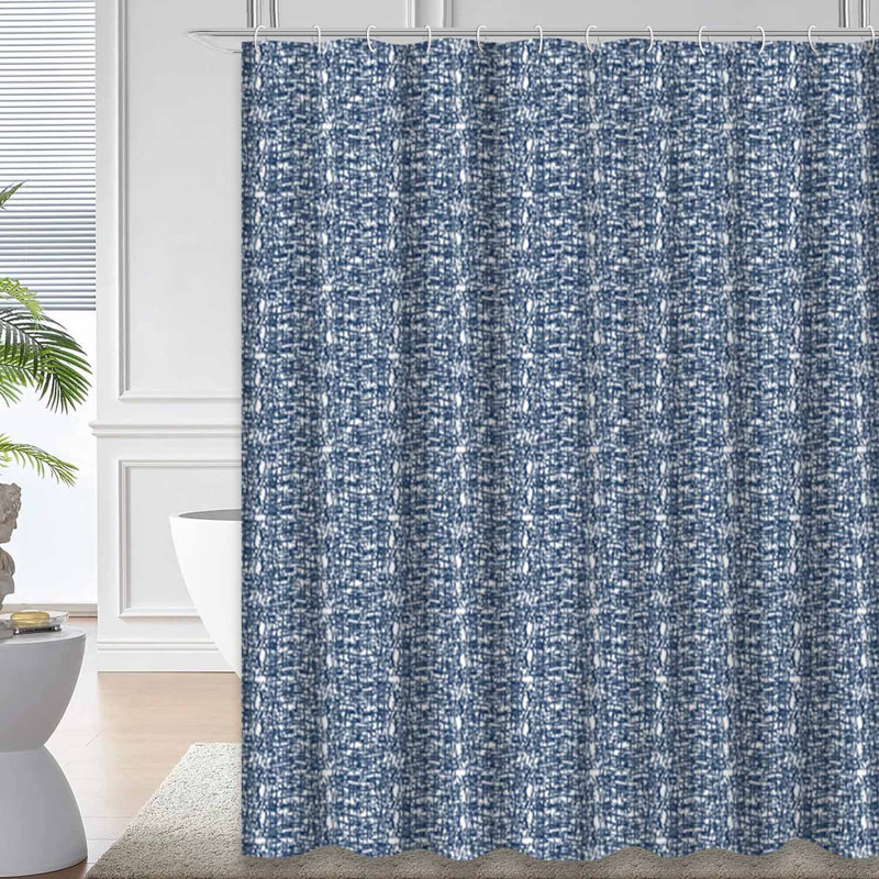 Rideau de douche abstrait en tissu abstrait avec 12 crochets, L 72 po x l 84 po