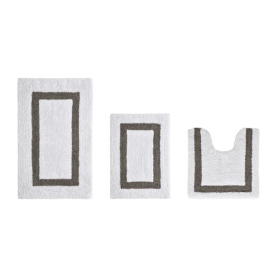 Atle Reversible Cotton Tufted Bath Rug Set