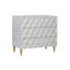 Armoire console argent métallique et champagne