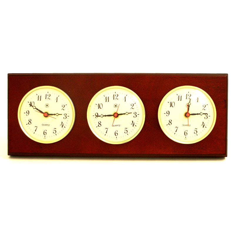 Horloge murale Doyle, Acajou