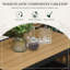 Ensemble de salle à manger en rotin 5 pièces Wildon Home®, table de salle à manger en osier et 4 chaises avec plateau WPC et sièges rembourrés, crème