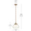  Luminaire suspendu 1 lumière avec verre extérieur transparent et verre intérieur opale-111187549-111187548