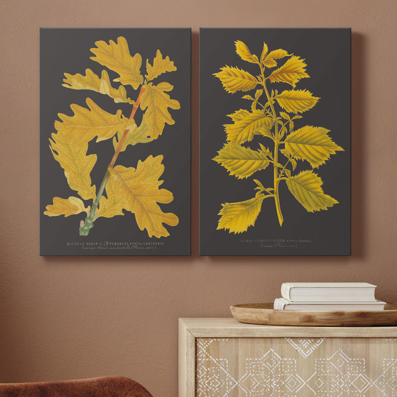 «Trees and Leaves IV», ensemble de 2 reproductions d'art, H 36 po x l 24 po x P 1 po, Toile tendue, Pas de tapis