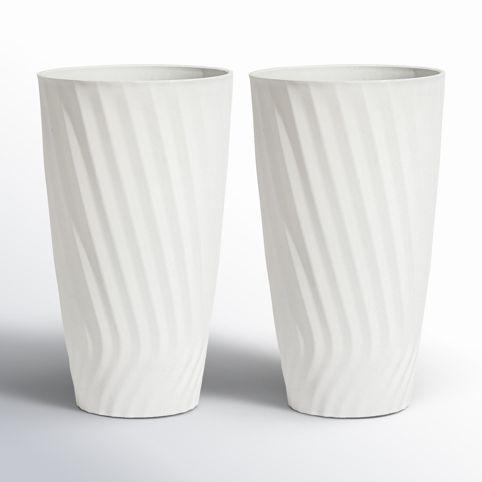 Joss & Main Boynton 24 Inch Tall Planters, Tree Planters with Shelf Insert, Morden Large Round Plant Pots Containers for Indoor/Outdoor Use & Reviews | Joss & Main