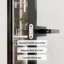 Panneau de porte intérieur en verre givré Aluminun 5-Lite avec cadre et bouton Aluminun-121407510-121407517