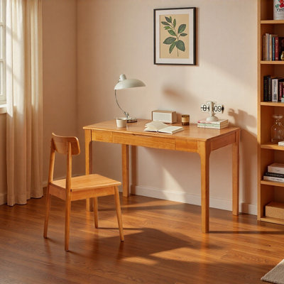 Simple Rectangular Storage Drawer Writing Desk