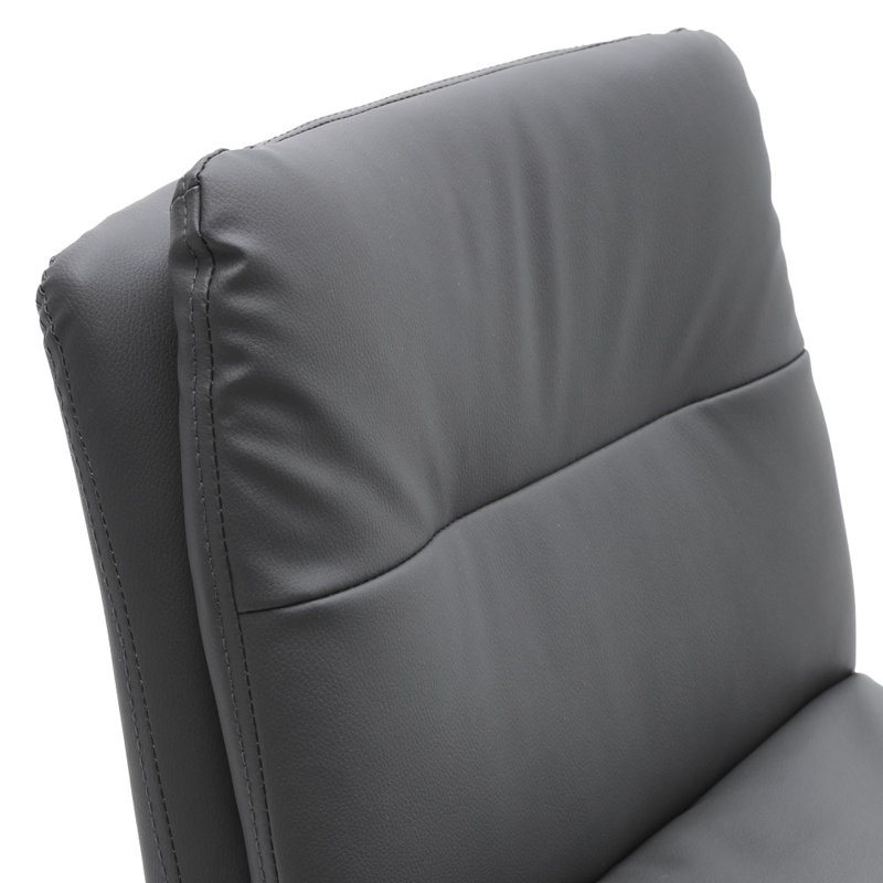 Carena Upholstered Counter Stool with Metal Frame, Grey