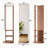 Rotating Multifunctional Full Length Mirror With Hook Storage Rack-657403043