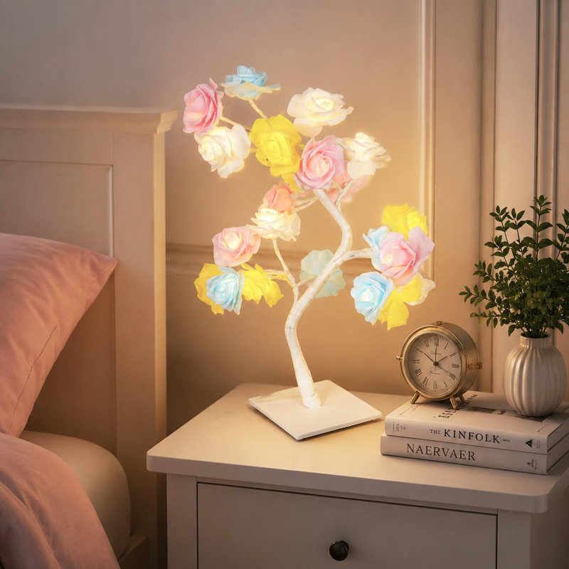Lampe de table à DEL colorée artificielle Diy