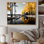 «Yellow Gray Lake Lakeside Retreat II», reproduction sur toile