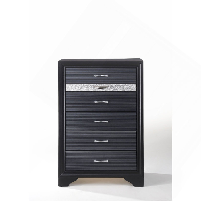 Commode à finition noire Naima, Noir