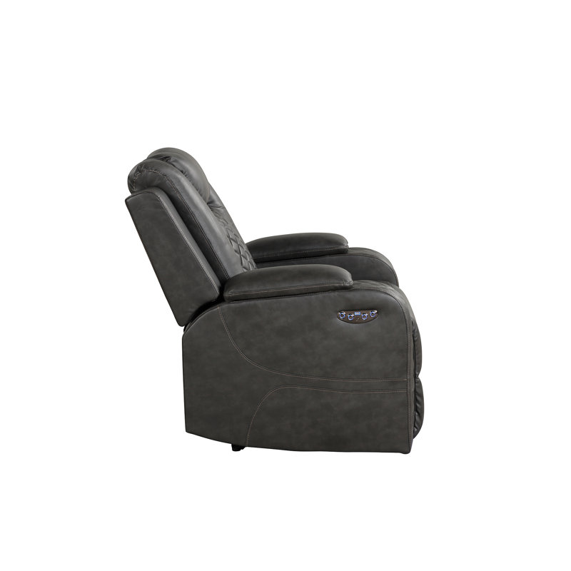 Fauteuil inclinable électrique en similicuir gris de Benz, Polyuréthane gris