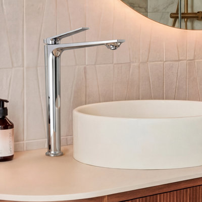 Single Hole Vessel Bathroom Faucet, Single Handle Vessel Bathroom Sink Faucet with Drain Assembly