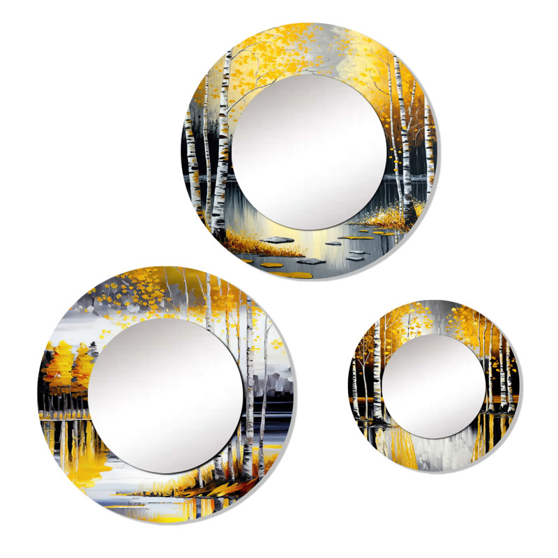 Keerie Metal Round Mirror