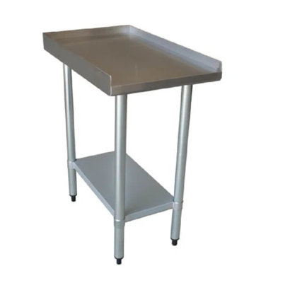 Support pour robot de cuisine et ustensiles Express KitchQuip en acier inoxydable de 61 cm (24 po) de hauteur, avec tablette inférieure réglable, 91 cm (36 po) de largeur x 61 cm (24 po) de profondeur.