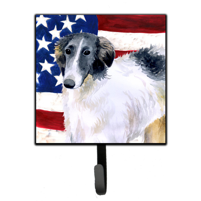 Emrah   Metal Wall Organizer with Key Hooks, Brown/Salmon/Blue, Borzoi