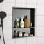 Double tablette de niche en acier inoxydable 21 po x 17 po, bronze industriel-766569598-766569568