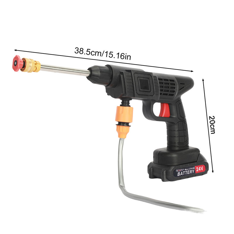1 ensemble de laveuse à pression 24V sans fil à brosse multifonction sans fil alimenté par batterie pour voiture