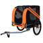 Remorque pliante noire et orange pour chien et vélo - Support pour animaux tout-terrain d'une capacité de 100 lb, structure en acier durable pour le cyclisme, le jogging et les aventures en plein air-118729457