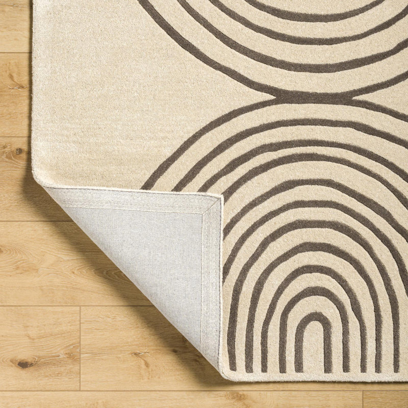 Wool Geometric Indoor Rug, Rectangle 5' x 7'6"
