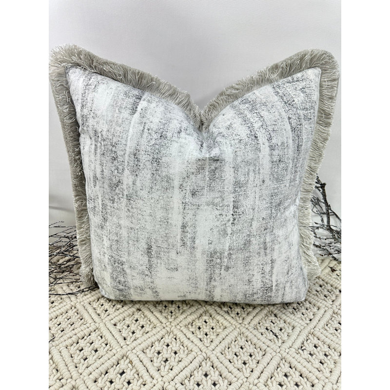 Abstract Silver Square Cushion Cover