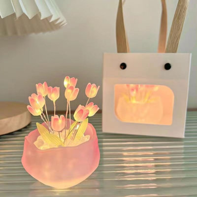 Citrouille veilleuse bricolage avec citrouille et fleurs à DEL