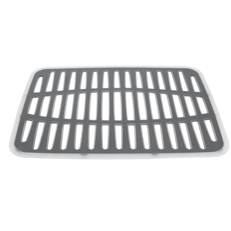 Grille d'évier 12,75 po x 16,25 po Malta, Gris / argent