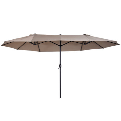 Extra Large Patio Umbrella, Double-Sided Outdoor Umbrella With Crank Handle And Air Vents For Backyard, Deck, Pool, Market (Without Base)