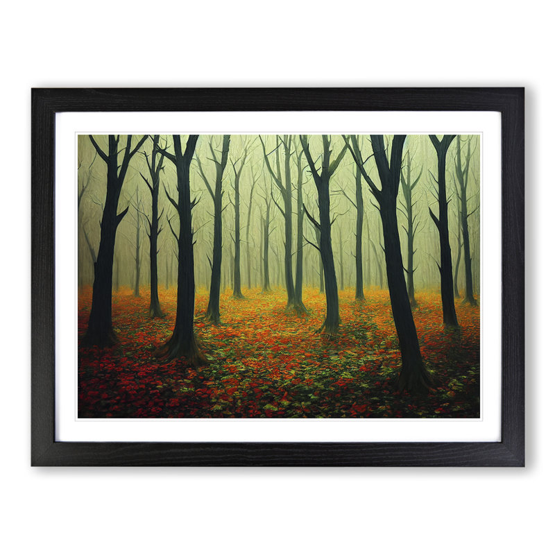 Forest - Single Picture Frame Print, 46cm H x 64cm W x 2cm D, Black