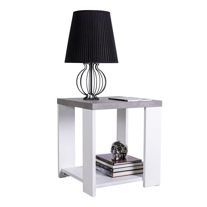 Ambrosino Floor Shelf End Table