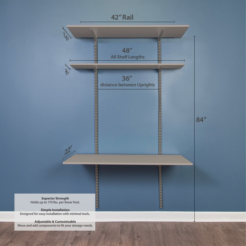 freedomRail Desk Kit - Century Gray