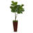 39'' Faux Fiddle Leaf Fig Tree in Wood Planter